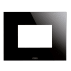 GEWISS - GEWGW16903CN PLACCA ICE - IN VETRO - 3 POSTI - NERO - CHORUSMART