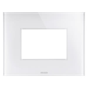 GEWISS - GEWGW16903CB PLACCA ICE - IN VETRO - 3 POSTI - BIANCO - CHORUSMART