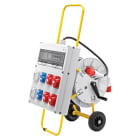 GEWISS - GEWGW68421N Q-DIN 20 ASC - MOBILE E PORTATILE - CON CARRELLO - 2 2P+T 16A IEC309 + 2 3P+T 16A IEC 309 + 2 3P+T 32A IEC309 + 2 PRESE STANDARD TEDESCO 16A - IP44