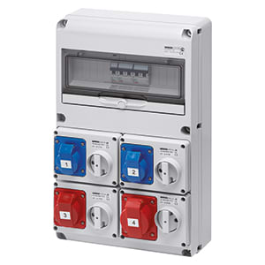 GEWISS - GEWGW68206N Q-DIN 14 DBO - 4 PRESE INTERBLOCCATE ORIZZONTALI SBF - IP44