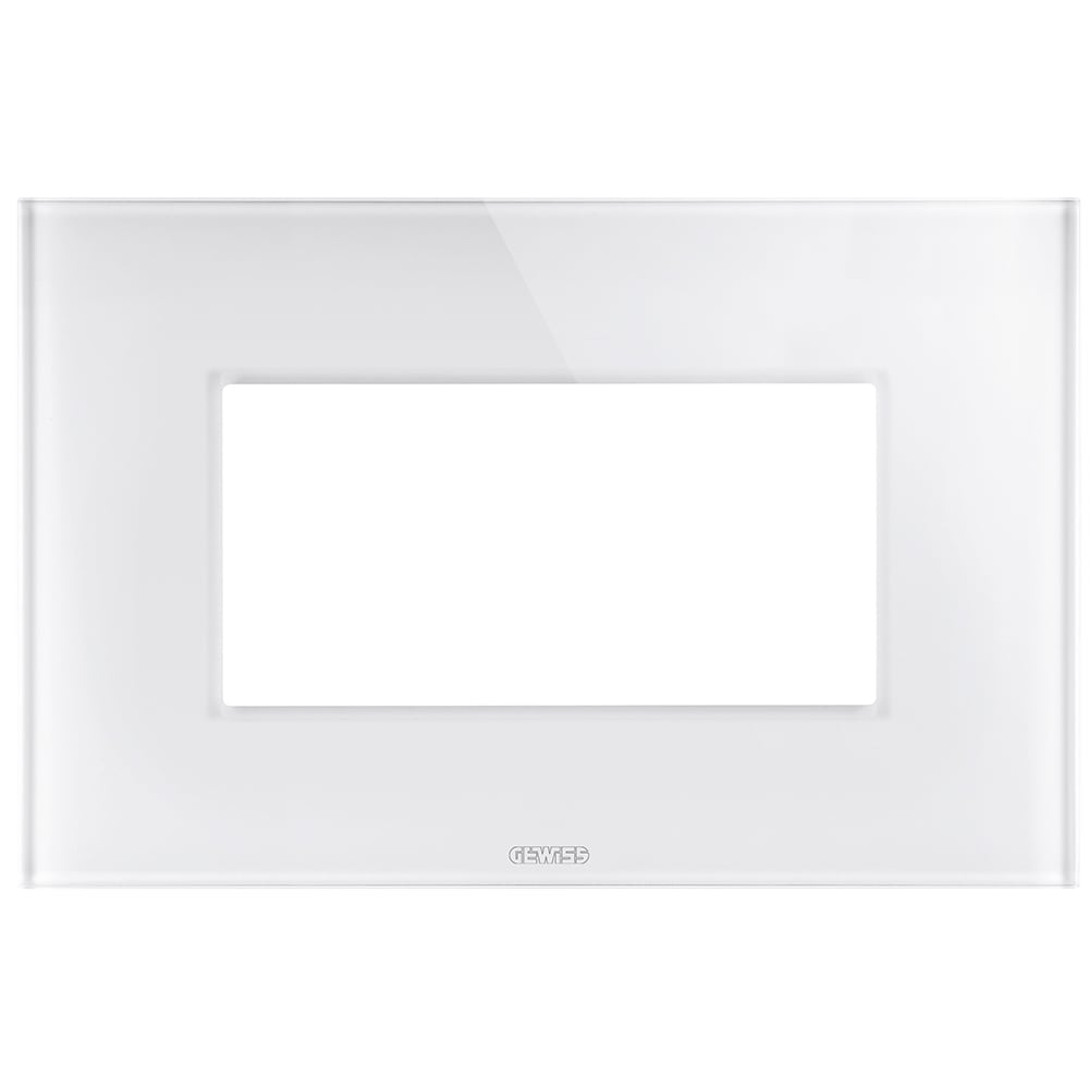GEWISS - GEWGW16904CB PLACCA ICE - IN VETRO - 4 POSTI - BIANCO - CHORUSMART