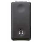 GEWISS - GEWGW21512 PULSANTE UNIPOLARE 250V ac - NA 10A - SIMBOLO CAMPANELLO - 1 MODULO - SYSTEM BLACK