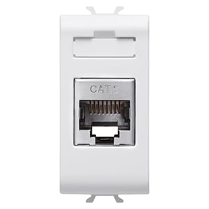 GEWISS - GEWGW10424 PRESA RJ45 - CATEGORIA 6 - FTP - 1 MODULO  CHORUSMART -  BIANCO LUCIDO