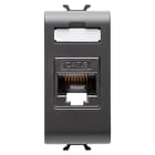 GEWISS - GEWGW12423 PRESA RJ45 - CATEGORIA 6 - UTP - 1 MODULO - CHORUSMART - NERO SATINATO