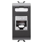GEWISS - GEWGW12424 PRESA RJ45 - CATEGORIA 6 - FTP - 1 MODULO  CHORUSMART - NERO SATINATO