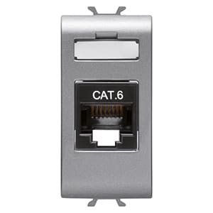 GEWISS - GEWGW14423 CONNETTORE RJ45 1M CAT.6 UTP TITANIO