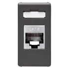 GEWISS - GEWGW21686 PRESA RJ45 - 4 COPPIE - CATEGORIA 6 - FTP - TOOLLESS - 1 MODULO - SYSTEM BLACK