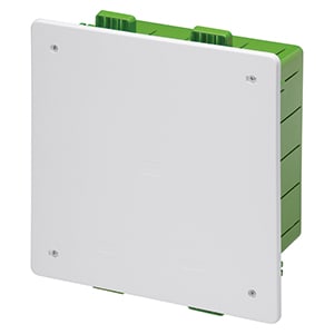 GEWISS - GEWGW48207PM CASSETTA DI DERIVAZIONE E CONNESSIONE AFFIANCABILE PER MONTANTI-PER PARETI MOBILI E CARTONGESSO-DIMENSIONE 260X260X121-COPERCHIO BASSO PIOMBABILE