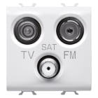 GEWISS - GEWGW10382 PRESA TV-FM-SAT - DIRETTA - 2 MODULI - BIANCO LUCIDO - CHORUSMART
