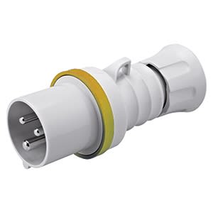 GEWISS - GEWGW60013H SPINA MOBILE DIRITTA HP - IP44/IP54 - 3P+T 32A 100-130V 50/60HZ - GIALLO - 4H - CABLAGGIO A VITE