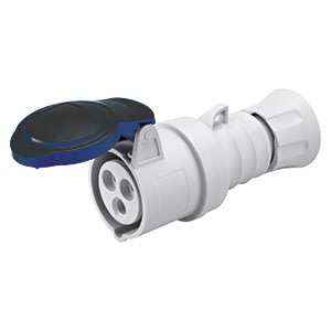 GEWISS - GEWGW62021H PRESA MOBILE DIRITTA HP - IP44/IP54 - 3P+T 32A 480-500V 50/60HZ - NERO - 7H - CABLAGGIO A VITE