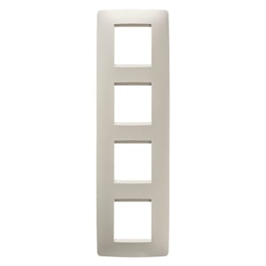 GEWISS - GEWGW16129TI PLACCA ONE INTERNATIONAL - IN TECNOPOLIMERO - 2+2+2+2 POSTI VERTICALE - AVORIO - CHORUSMART