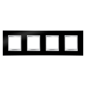 GEWISS - GEWGW16228TN PLACCA LUX INT.2+2+2+2P O.NERO TONER