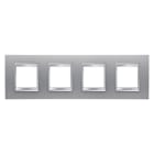 GEWISS - GEWGW16228VT PLACCA LUX INT.2+2+2+2M O.TITANIO