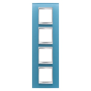 GEWISS - GEWGW16229CA PLACCA LUX INT.2+2+2+2P V.VETRO ACQUAMAR