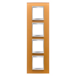 GEWISS - GEWGW16229CO PLACCA LUX INT.2+2+2+2P V.VETRO OCRA