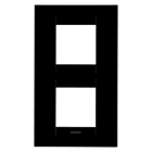 GEWISS - GEWGW16424TN PLACCA GEO INTERNATIONAL - IN TECNOPOLIMERO - 2+2 POSTI VERTICALE - NERO TONER- CHORUSMART
