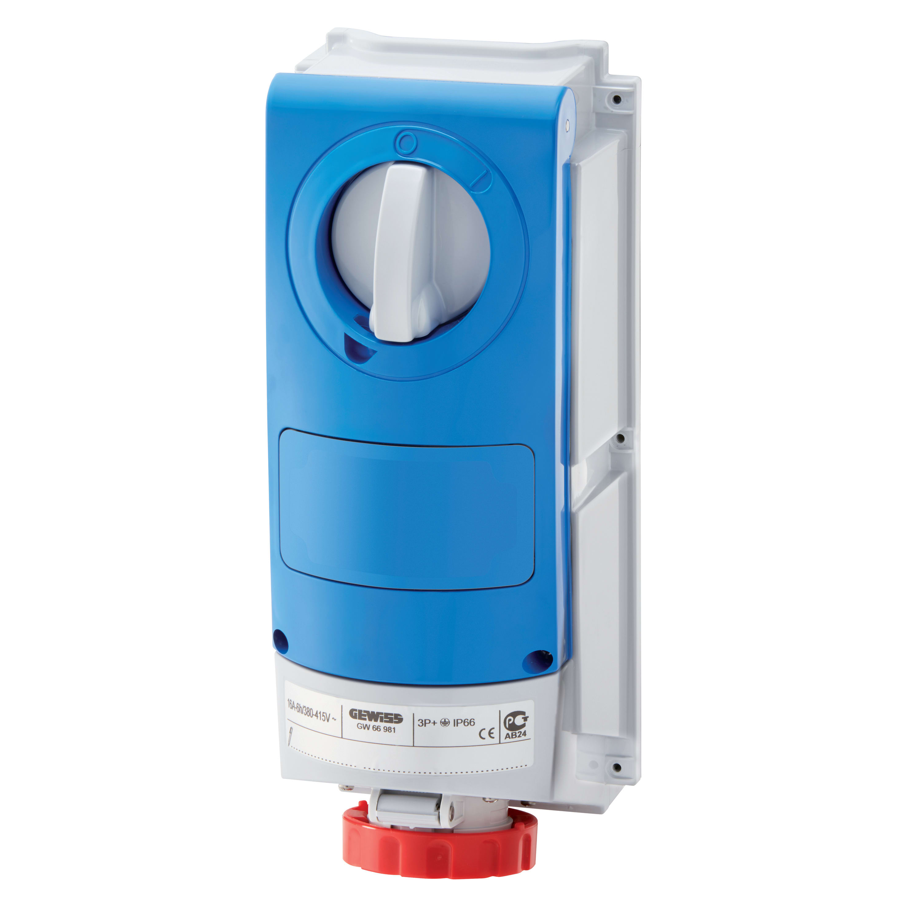 GEWISS - GEWGW66541 PRESA BL.IP66 S.F.2P+T 16A 400V 9H DIR