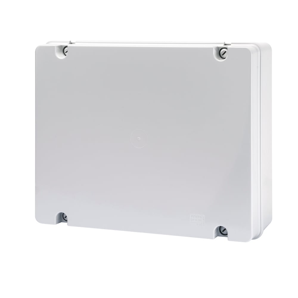 GEWISS - GEWGW44280 CASSETTA DI DERIVAZIONE CON COPERCHIO BASSO A VITE - IP56 - DIMENSIONI INTERNE 380X300X120 - PARETI LISCE - GWT960ºC - GRIGIO RAL 7035
