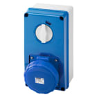 GEWISS - GEWGW67260N PRESA FISSA INTERBLOCCATA VERTICALE - CON FONDO - SENZA BASE PORTAFUSIBILI - 3P+T 63A 200-250V - 50/60HZ 9H - IP67
