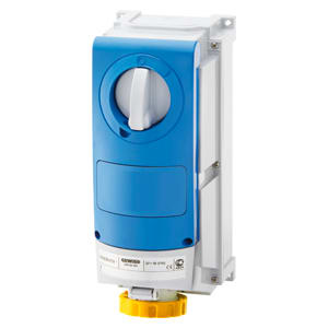 GEWISS - GEWGW66526 PRESA FISSA INTERBLOCCATA VERTICALE - CON FONDO - SENZA BASE PORTAFUSIBILI - IMPIEGHI GRAVOSI - 3P+N+T 63A 100 - 130V - 50/60HZ 4H - IP66