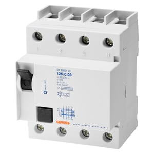 GEWISS - GEWGW95601 INT.DIFF.PURO 4P.125A ISTANT.AC/0,03 4M