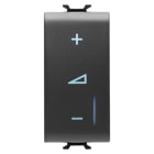 GEWISS - GEWGW12572A REGOLATORE ELETTRONICO UNIVERSALE - A PULSANTE - 230V ac 50/60Hz - 1 MODULO - NERO SATINATO - CHORUSMART