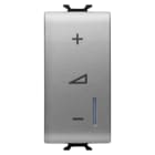 GEWISS - GEWGW14572A REGOLATORE ELETTRONICO UNIVERSALE - A PULSANTE - 230V ac 50/60Hz - 1 MODULO - TITANIO - CHORUSMART