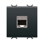 GEWISS - GEWGW12436 PRESA RJ45 - CATEGORIA 5e - FTP - 2 MODULI - NERO SATINATO - CHORUSMART