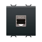 GEWISS - GEWGW12437 PRESA RJ45 - CATEGORIA 6 - FTP - 2 MODULI - NERO SATINATO - CHORUSMART