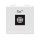 GEWISS - GEWGW10377 PRESA COASSIALE TV SCHERMATURA CLASSE A - CONNETTORE F FEMMINA - DIRETTA - 2 MODULI - BIANCO LUCIDO - CHORUSMART