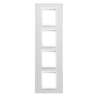 GEWISS - GEWGW16229YB PLACCA LUX INTERNATIONAL - IN TECNOPOLIMERO - 2+2+2+2 POSTI VERTICALE - BIANCO MONOCHROME - CHORUSMART