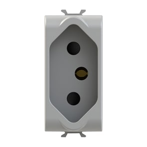 GEWISS - GEWGW10299 PRESA STANDARD SUDAFRICANO - 250V ac - 2P+T 16A - 1 MODULO - BIANCO LUCIDO - CHORUSMART