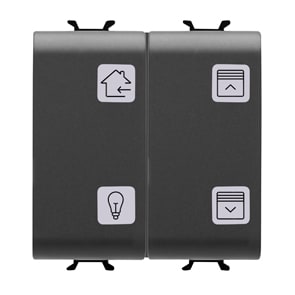 GEWISS - GEWGW12787 PULSANTIERA 4 CANALI KNX - NERO