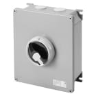 GEWISS - GEWGW70408M INTERRUTTORE SEZIONATORE ROTATIVO - HP - DA PARETE - COMANDO - CASSETTA IN METALLO - 63A 4P - MANOPOLA NERA LUCCHETTABILE - IP66