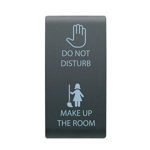 GEWISS - GEWGW12733 TASTO INTERCAMBIABILE - NEUTRO - DND+MUR - 1 MODULO - NERO SATINATO - CHORUSMART