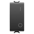 GEWISS - GEWGW12004 INTERRUTTORE BIPOLARE 250V ac - 16AX - NEUTRO - SIMBOLO 0/1 - 1 MODULO - NERO SATINATO  CHORUSMART