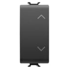 GEWISS - GEWGW12140 PULSANTE UNIPOLARE 250V ac - NA+NA 10A - CON INTERBLOCCO - SIMBOLO SU- GIU' - 1 MODULO - NERO SATINATO - CHORUSMART