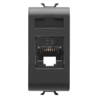 GEWISS - GEWGW12421 PRESA RJ45 - CATEGORIA 5e - UTP - 1 MODULO  CHORUSMART  NERO SATINATO