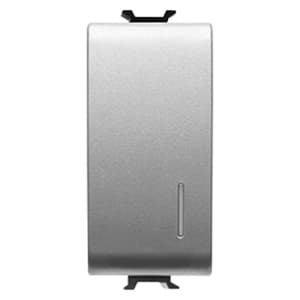 GEWISS - GEWGW14132 PULSANTE UNIPOLARE 250V ac - NA 16A ILLUMINABILE - CON DIFFUSORE - 1 MODULO - TITANIO - CHORUSMART