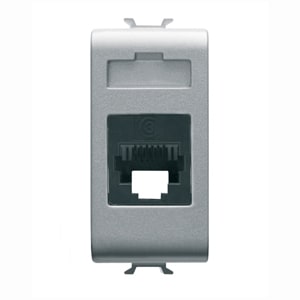 GEWISS - GEWGW14401 CONNETTORE TELEFONICO RJ11 1M TITANIO