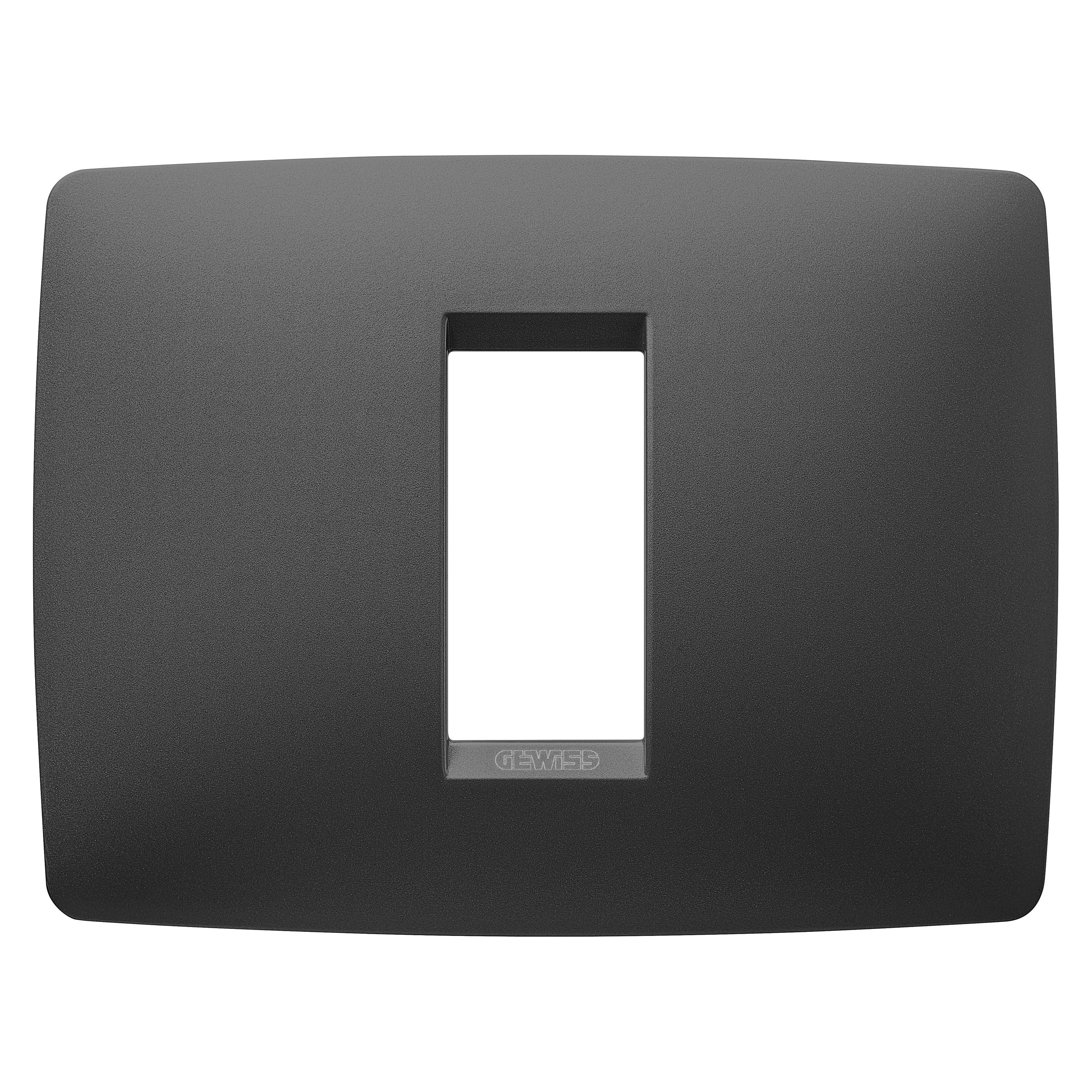 GEWISS - GEWGW16101VN PLACCA ONE 1M NERO SATINATO