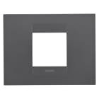GEWISS - GEWGW16402VN PLACCA GEO - IN TECNOPOLIMERO VERNICIATO - 2 POSTI - NERO SATINATO - CHORUSMART