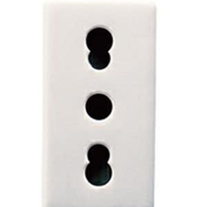 GEWISS - GEWGW20203 PRESA STANDARD ITALIANO 250V ac - 2P+T 16A BIVALENTE - P11-P17 - 1 MODULO - SYSTEM WHITE