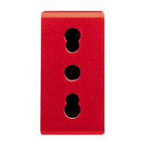 GEWISS - GEWGW20295 PRESA 2P+T 16A BIV.ST.ITALIANO ROSSA