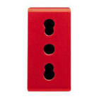 GEWISS - GEWGW20295 PRESA 2P+T 16A BIV.ST.ITALIANO ROSSA