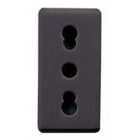 GEWISS - GEWGW21203 PRESA STANDARD ITALIANO 250V ac - 2P+T 16A BIVALENTE - P11-P17 - 1 MODULO - SYSTEM BLACK
