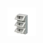GEWISS - GEWGW27052 CONTENITORE PER APPARECCHI SYSTEM - VERTICALE STAGNO - 12 POSTI - MODULO 4X3 - GRIGIO RAL 7035 - IP55