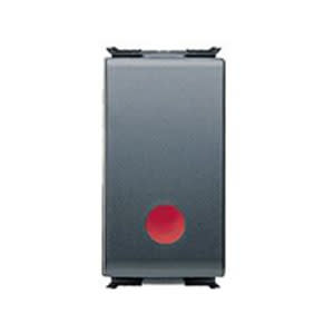 GEWISS - GEWGW30037 PULSANTE UNIPOLARE 250V ac - 10A CONTATTO AUSILIARE NA - ARRESTO - SIMBOLO: ROSSO - 1 MODULO - PLAYBUS