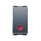 GEWISS - GEWGW30037 PULSANTE UNIPOLARE 250V ac - 10A CONTATTO AUSILIARE NA - ARRESTO - SIMBOLO: ROSSO - 1 MODULO - PLAYBUS